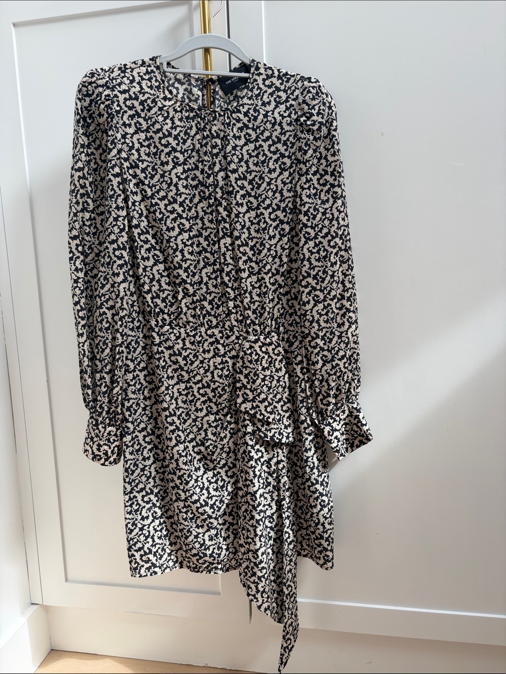The Kooples 100% Silk Printed Long Sleeve Mini Dress Size